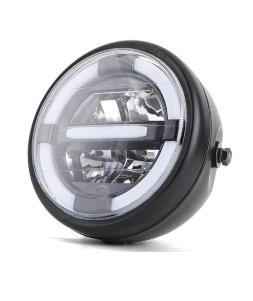 Phare moto Angel Eyes + clignotant intégré   - 6.8 pouces rembourrage situé sous