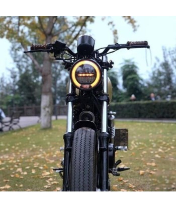 Phare rond moto LED avec clignotant ou a consommer sur place