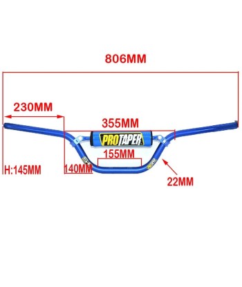 Guidon pro taper motocross / Dirt Pit Bike - 22mm online