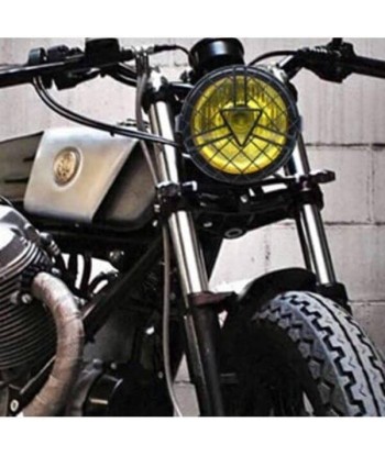 Phare moto vintage jaune Voir les baskets