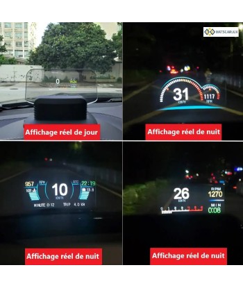 Affichage tête haute voiture (GPS et OBD) En savoir plus