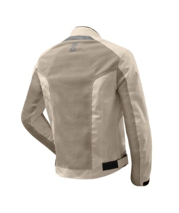 Blouson moto femme été  - Aérow Flow Beige brillant des détails fins