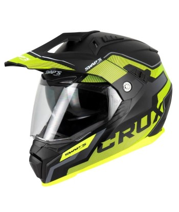 Casque moto cross / enduro - Jaune des créatures d'habitude