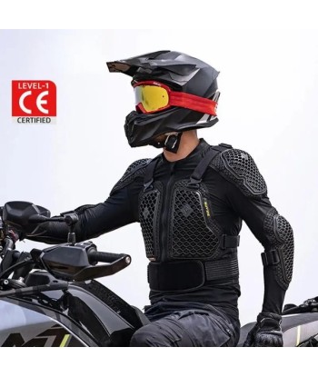 Gilet protection moto été Homologué- Safety Race™ Par le système avancé 