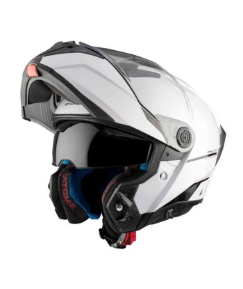 Casque  modulable moto ATOM 2 SV Bast - BLANC BRILLANT commande en ligne