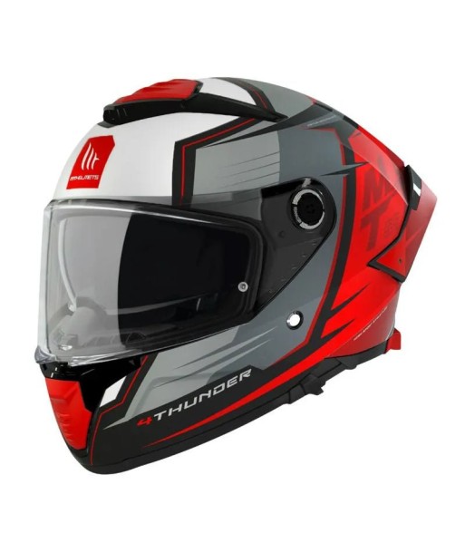 Casque moto integral | MT THUNDER 4 SV PENTAL  |   GRIS/ROUGE Les magasins à Paris et en Île-de-France