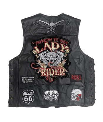 Gilet cuir femme biker - Lady Rider s'inspire de l'anatomie humaine