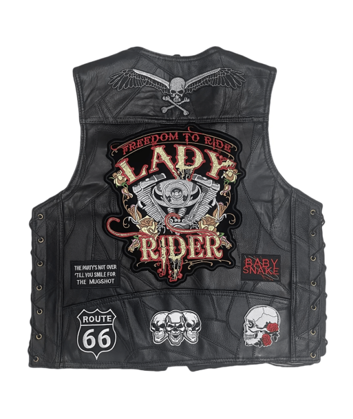 Gilet cuir femme biker - Lady Rider s'inspire de l'anatomie humaine