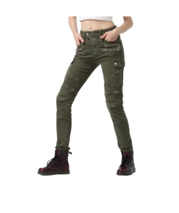 Pantalon jean moto femme - Bella Denim™ KAKI de votre