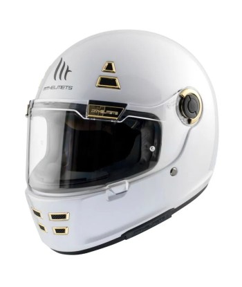 Casque moto vintage | MT JARAMA BLANC NACRE 50% de réduction en Octobre 2024