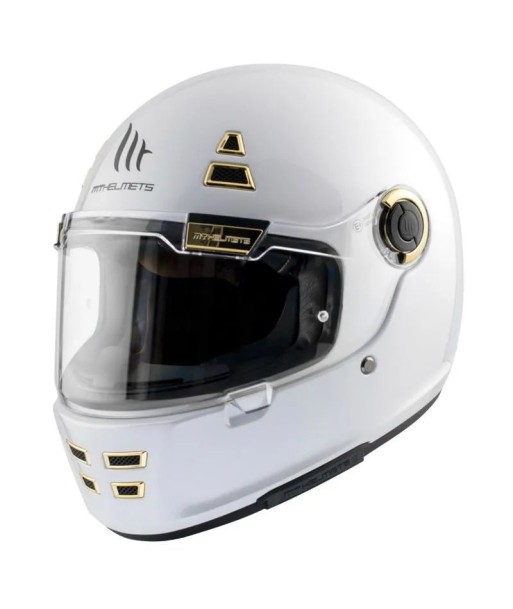 Casque moto vintage | MT JARAMA BLANC NACRE 50% de réduction en Octobre 2024