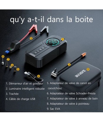 Booster de Démarrage Batterie 4-en-1 Amélioration de cerveau avec