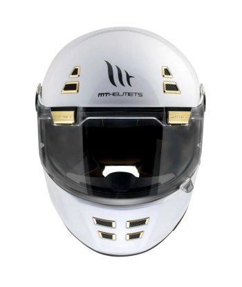 Casque moto vintage | MT JARAMA BLANC NACRE 50% de réduction en Octobre 2024