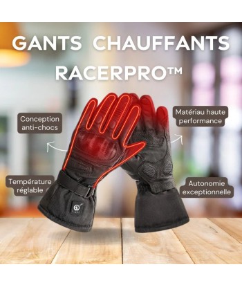 Gants Chauffants Moto Hiver | RacerPro™ Pour