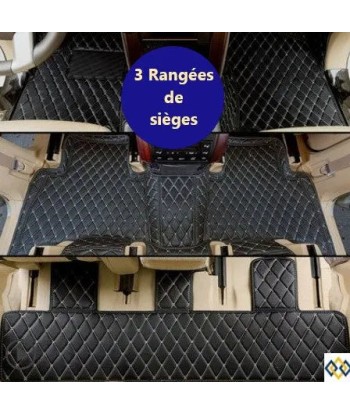 Tapis 3d voiture Sur-Mesure pour 3 Rangées de Sièges avec Logo Personnalisé est présent 