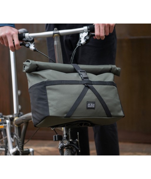 Brompton - Borough Bag M Olive with Frame pas cher 