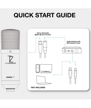 Micro STELLAR X2 PC Condensateur Son Qualite Support Reglable Filtre Reduction Bruit en ligne