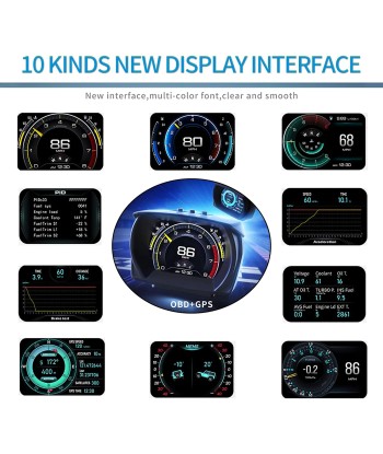 Display GPS 2-Systems+Inclinometer Smart Gauge RPM Tachymètre Odomètre Turbo/Turbine Pression offre 