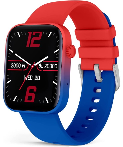 Montre Connectée Bluetooth Ecran 1,8" Fréquence Cardiaque/120 Modes Sport/Étanche IP67 ROUGE acheter en ligne