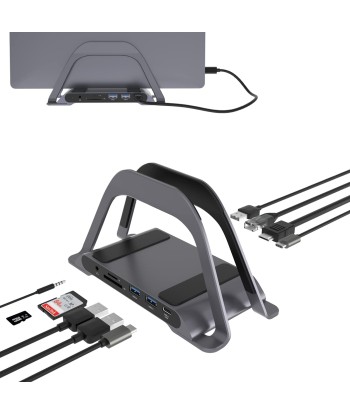 Station d'accueil Dock Station avec stand HDMI,Jack 3.5, SD, Micro SD, RJ45, USB 3.0 Venez acheter