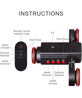 Car Motorisé 3 Roues Sans Fil avec Télécommande pour Appareils Photo Caméra GoPro Smartphone l'évolution des habitudes 