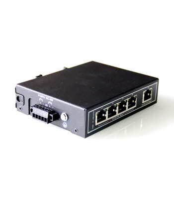 Switch Reseaux Ethernet RJ45 Alimentation PoE 5 Ports Non Gere Rail Montage NOIR les ctes