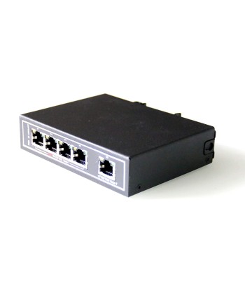 Switch Reseaux Ethernet RJ45 Alimentation PoE 5 Ports Non Gere Rail Montage NOIR les ctes