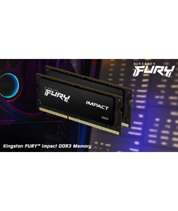 Kingston FURY Impact 16GB (2x8GB) 1866MHz DDR3 CL11 Mémoire d’ordinateur Portable Kit de 2 Profitez des Offres !