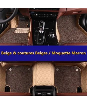 Tapis Auto 3D Sur-Mesure Avant & Arrière avec Double Couche Moquette une grave pollution 