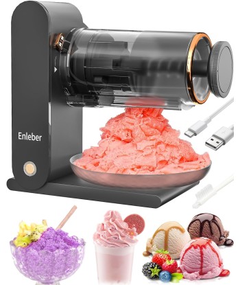 Broyeur Glace Electrique Lames Acier Inoxydable Machine Granita Cocktails Sorbets Glace Pilée destockage