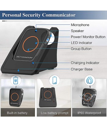 Interphone Sans Fil Audio Bidirectionnel Bouton Appel Soignant Pager Personne Agée store