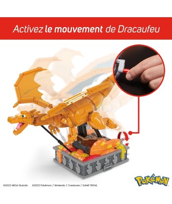 Pokémon Construction Figurine Articulée Authentique Dracaufeu En Mouvement 1663 Pièces 28cm d'Europe débarque