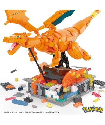 Pokémon Construction Figurine Articulée Authentique Dracaufeu En Mouvement 1663 Pièces 28cm d'Europe débarque