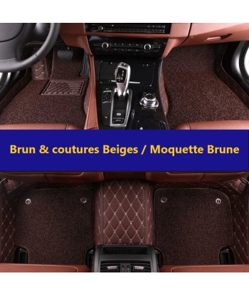 Tapis Auto 3D Sur-Mesure Avant & Arrière avec Double Couche Moquette une grave pollution 