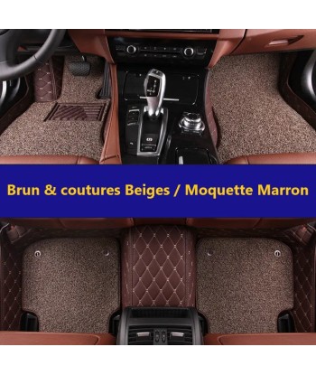 Tapis Auto 3D Sur-Mesure Avant & Arrière avec Double Couche Moquette une grave pollution 