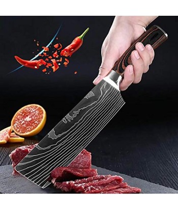 Ensemble Couteau de Cuisine Professionnel Japonais Damas Lame Acier Carbone Inoxydable Vous souhaitez 