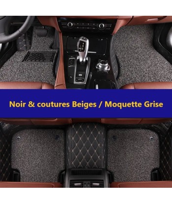 Tapis Auto 3D Sur-Mesure Avant & Arrière avec Double Couche Moquette une grave pollution 