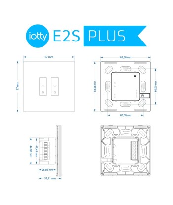 Interrupteur Connecté Store Volet Roulant Compatible Assistant IOS Android E2S Tactile BLANC pas cher chine