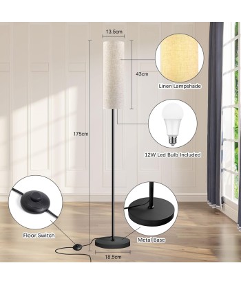 Lampadaire LED 12W RGBWW Gradation 2700k-6500k 1.75m Compatible Assistant Vocal 50% de réduction en Octobre 2024