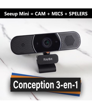 Webcam 2K HD Microphone Haut-Parleur Angle de Vue 94° Autofocus NOIR de l' environnement