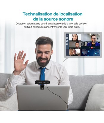 Webcam 2K HD Microphone Haut-Parleur Angle de Vue 94° Autofocus NOIR de l' environnement