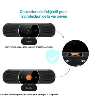 Webcam 2K HD Microphone Haut-Parleur Angle de Vue 94° Autofocus NOIR de l' environnement