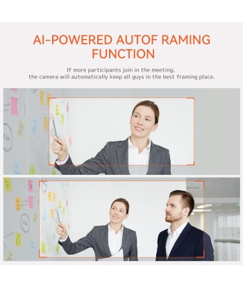 Webcam Conférence 4K 8MP Sony CMOS 4 Microphones Haut-parleurs Grand Angle 120° Caméra de Vidéoconférence 5x Zoom Cadrage Automatique 2 - 3 jours ouvrés.