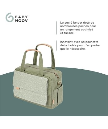 Sac à Langer 23L Quotidien Nombreux Rangements Pochette Amovible 3L 6 Accessoires Inclus Matelas à Langer Pochette Isotherme Pochette Tétine VERT vente chaude votre 