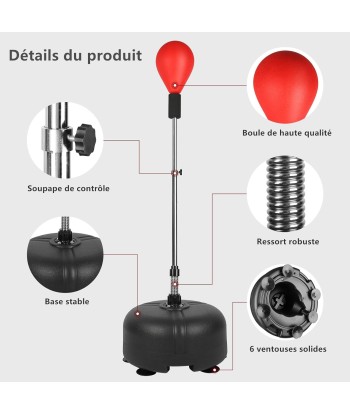 Punching Ball sur Pied Enfant Sac de Frappe Boxe avec Base à 6 Ventouses Hauteur Réglable 135-155 cm Vous souhaitez 