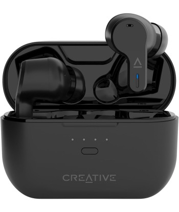 Écouteurs Bluetooth CREATIVE Zen Air Pro Résistant à Transpiration IPX5 Réduction Active Bruit Mode Ambiant Bluetooth 5.3 Autonomie 33H NOIR ou a consommer sur place