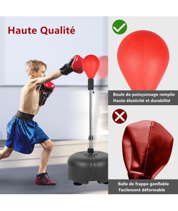 Punching Ball sur Pied Enfant Sac de Frappe Boxe avec Base à 6 Ventouses Hauteur Réglable 135-155 cm Vous souhaitez 