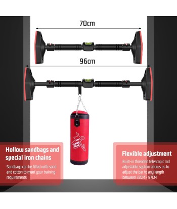 Barre de Traction de Porte avec Sac de Sable Sans Perçage Verrouillage Largeur Réglable Charge Maximale 400 kg 50% de réduction en Octobre 2024