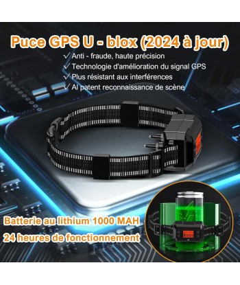 Collier Chien Clôture Anti-Fugue Sans Fil GPS Extérieur IPX7 Étanche Système Complet Amplification Signal GPS Intelligente Rayon Jusqu'à 1000m de pas cher