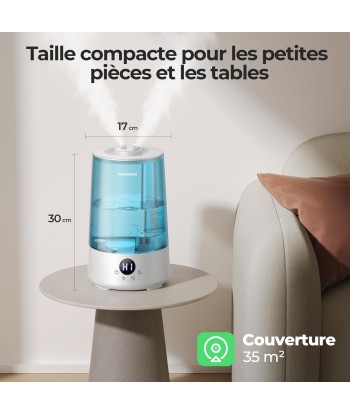 Humidificateur Air 3.6L Cool Mist Top-Fill 19dB Silencieux Plusieurs Modes 7 Couleurs Autonomie 34h de votre